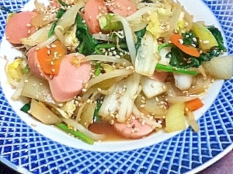 市販のすき焼きのタレde濃厚☆ギョニソの野菜炒め